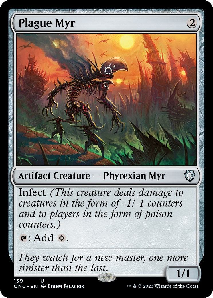 Plague Myr [Phyrexia: All Will Be One Commander] | Dumpster Cat Games