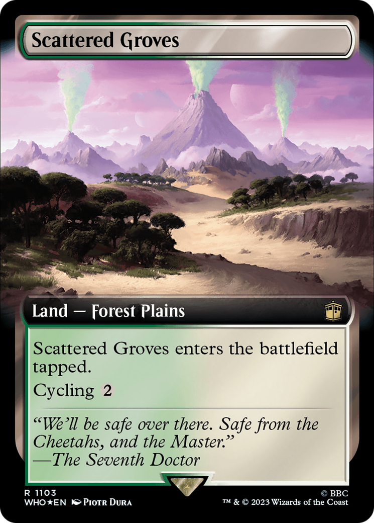 Scattered Groves (Extended Art) (Surge Foil) [Doctor Who] | Dumpster Cat Games