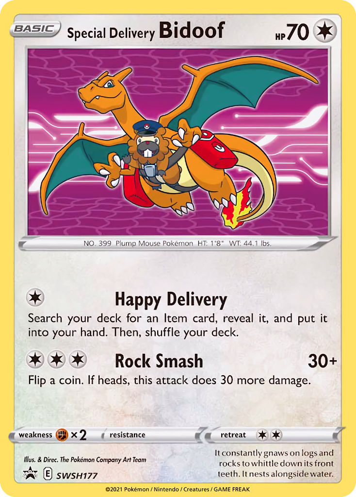 Special Delivery Bidoof (SWSH177) [Sword & Shield: Black Star Promos] | Dumpster Cat Games