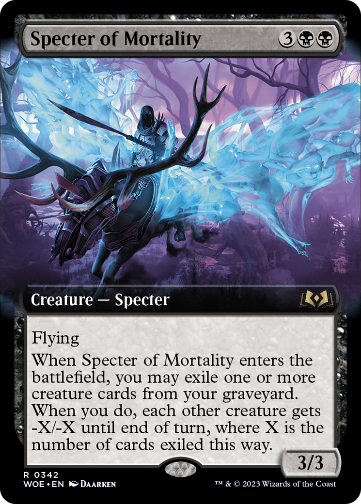 Specter of Mortality (Extended Art) [Wilds of Eldraine] | Dumpster Cat Games