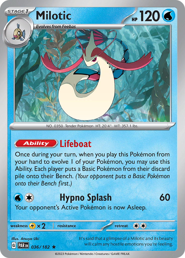 Milotic (036/182) [Scarlet & Violet: Paradox Rift] | Dumpster Cat Games