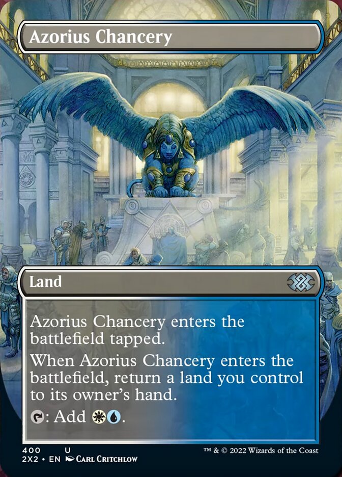 Azorius Chancery (Borderless Alternate Art) [Double Masters 2022] | Dumpster Cat Games