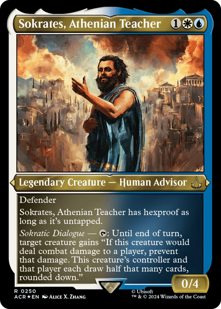 Sokrates, Athenian Teacher (Foil Etched) [Assassin's Creed] | Dumpster Cat Games