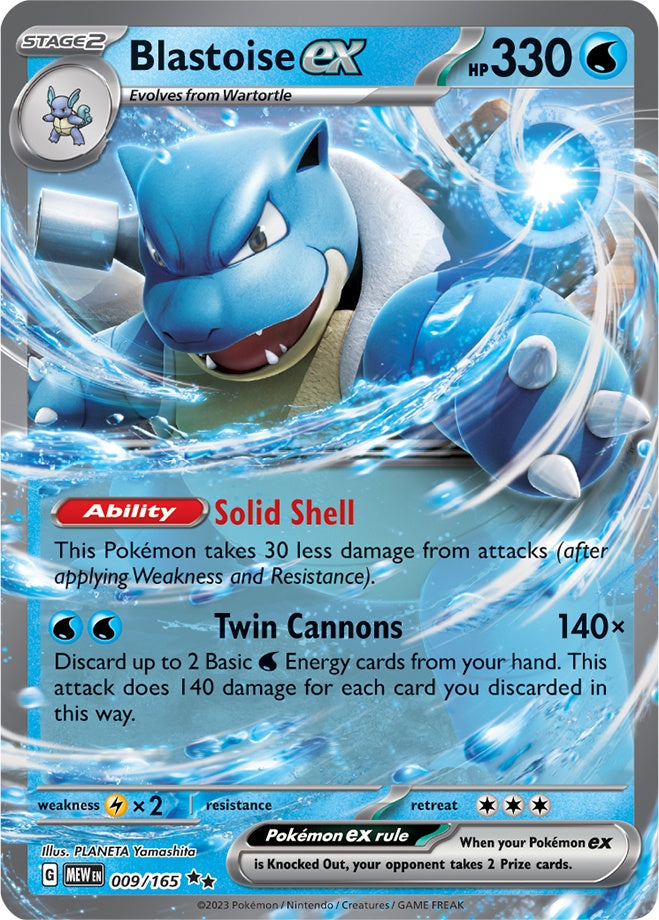 Blastoise ex (009/165) (Jumbo Card) [Scarlet & Violet: Obsidian Flames] | Dumpster Cat Games