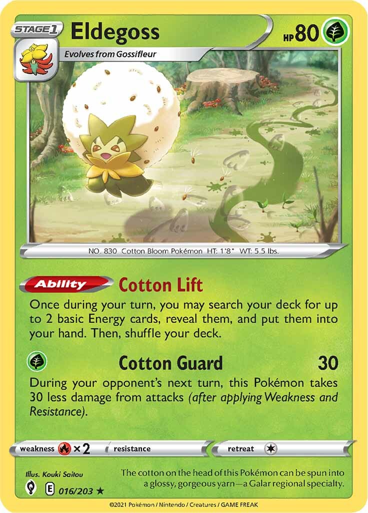 Eldegoss (016/203) (Theme Deck Exclusive) [Sword & Shield: Evolving Skies] | Dumpster Cat Games