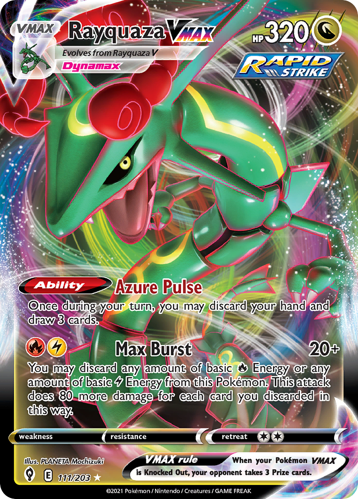 Rayquaza VMAX (111/203) (Jumbo Card) [Sword & Shield: Evolving Skies] | Dumpster Cat Games