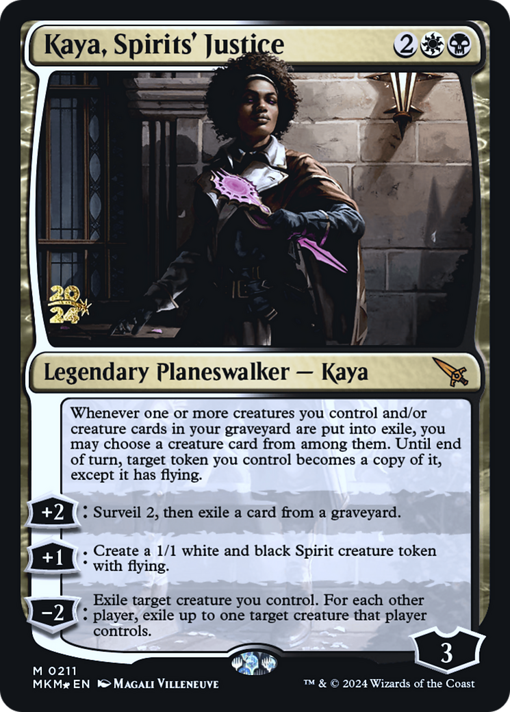 Kaya, Spirits' Justice [Murders at Karlov Manor Prerelease Promos] | Dumpster Cat Games