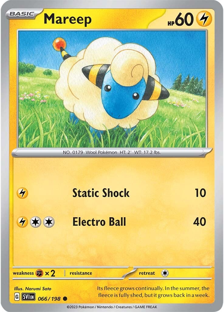 Mareep (066/198) [Scarlet & Violet: Base Set] | Dumpster Cat Games