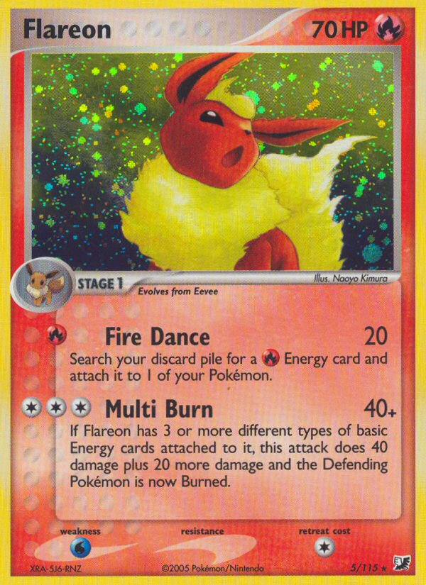 Flareon (5/115) [EX: Unseen Forces] | Dumpster Cat Games