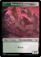 Monk // Phyrexian Hydra (11) Double-Sided Token [March of the Machine Tokens] | Dumpster Cat Games