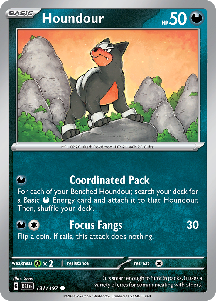 Houndour (131/197) [Scarlet & Violet: Obsidian Flames] | Dumpster Cat Games