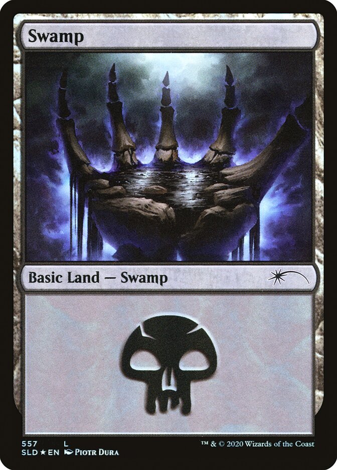 Swamp (Discarding) (557) [Secret Lair Drop Promos] | Dumpster Cat Games