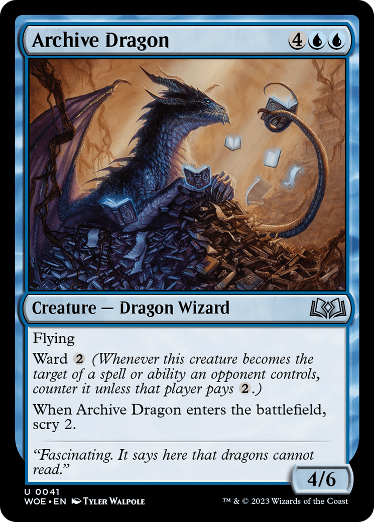 Archive Dragon [Wilds of Eldraine] | Dumpster Cat Games