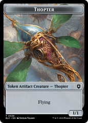 Goblin // Thopter Double-Sided Token [Bloomburrow Commander Tokens] | Dumpster Cat Games