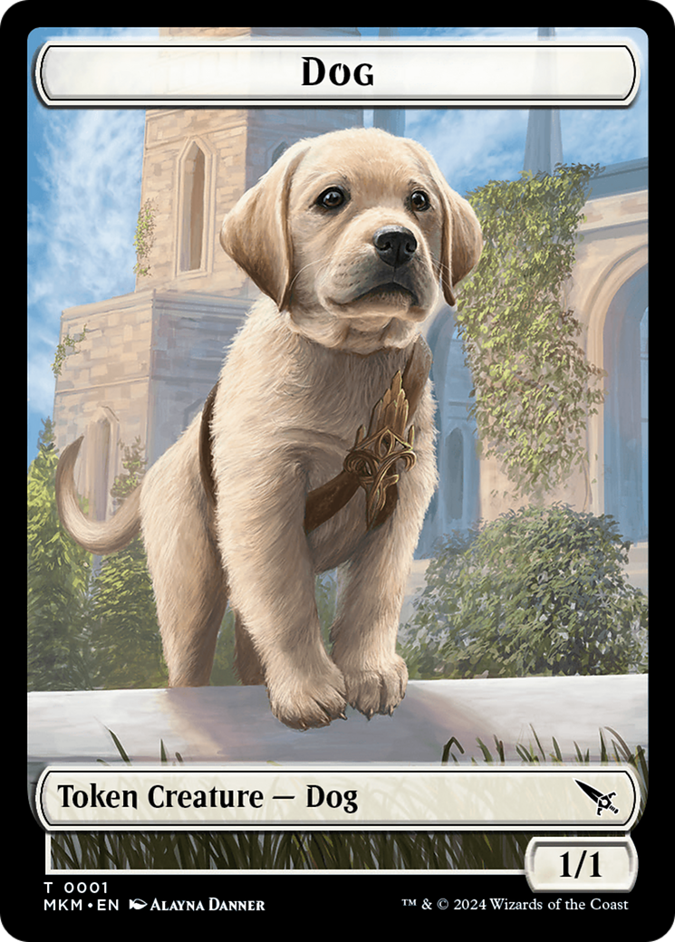 Detective // Dog Double-Sided Token [Murders at Karlov Manor Tokens] | Dumpster Cat Games