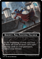 Bounty: Paq, Fleeting Filcher // Bounty Rules Double-Sided Token [Outlaws of Thunder Junction Commander Tokens] | Dumpster Cat Games