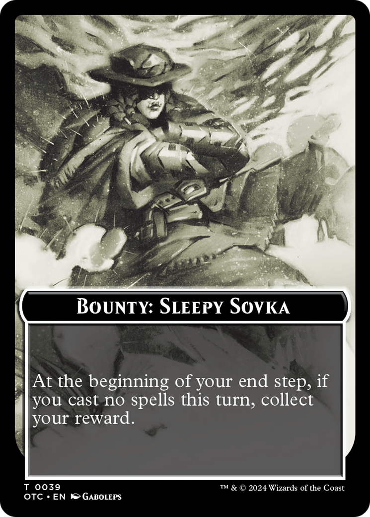 Bounty: Sleepy Sovka // Bounty Rules Double-Sided Token [Outlaws of Thunder Junction Commander Tokens] | Dumpster Cat Games