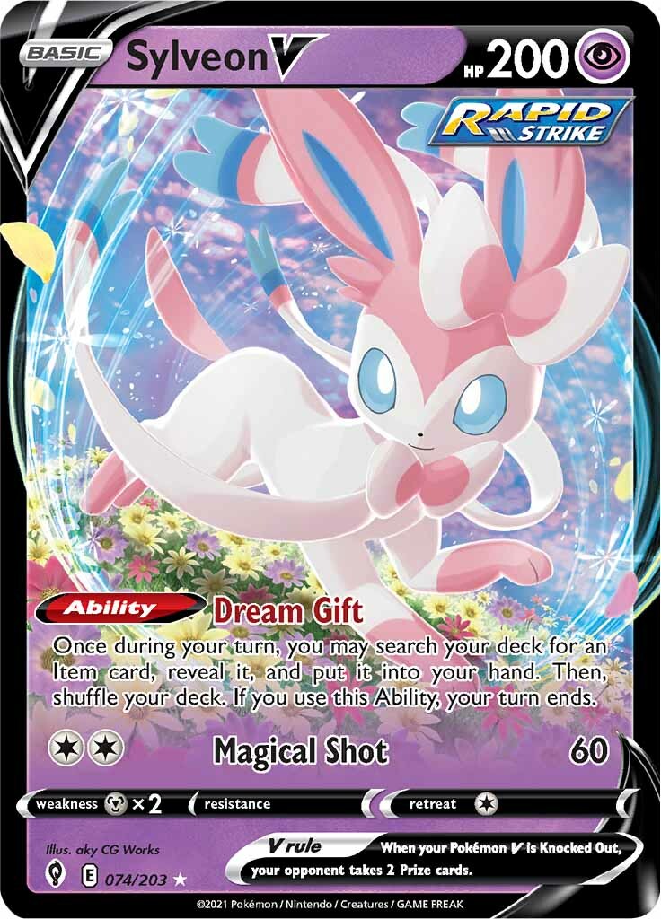 Sylveon V (074/203) [Sword & Shield: Evolving Skies] | Dumpster Cat Games