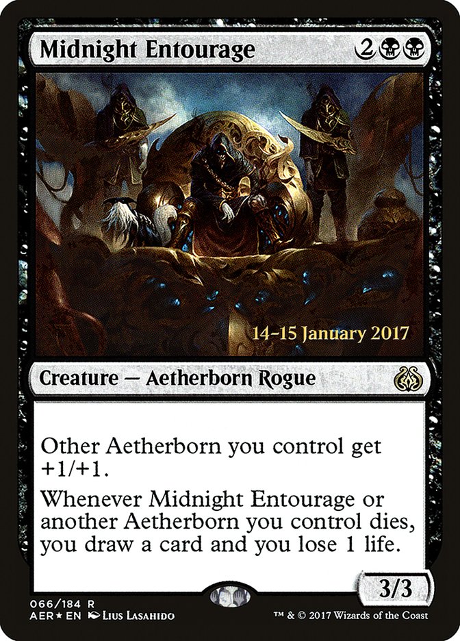 Midnight Entourage [Aether Revolt Prerelease Promos] | Dumpster Cat Games