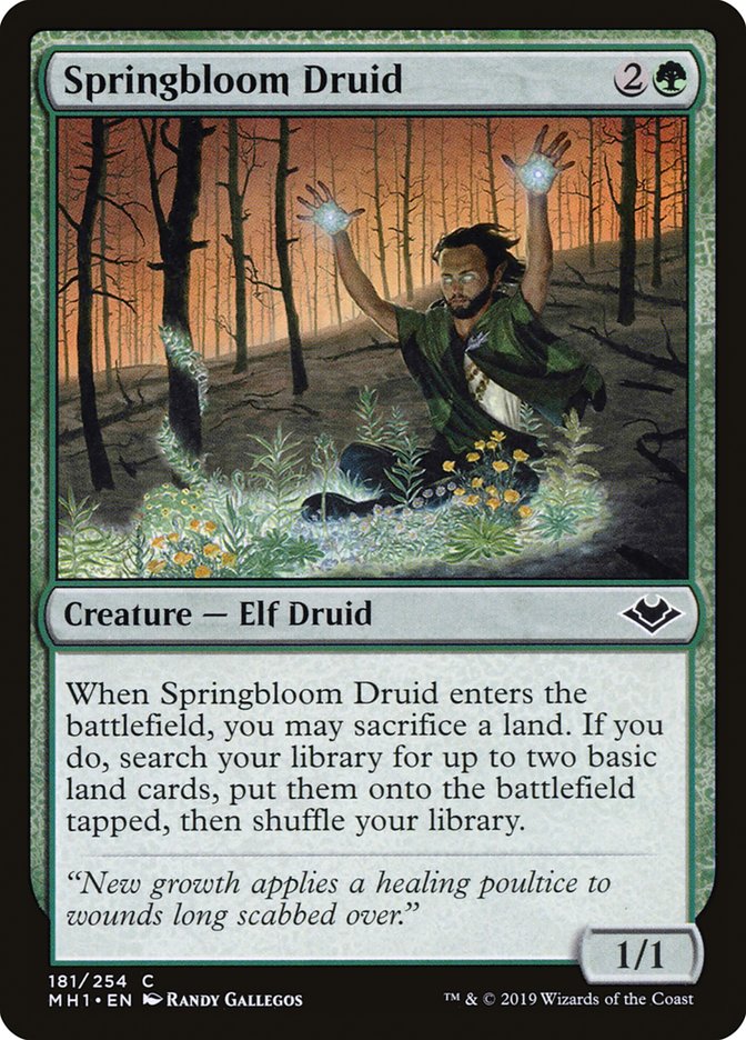 Springbloom Druid [Modern Horizons] | Dumpster Cat Games