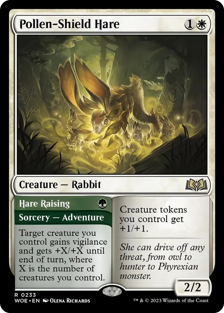 Pollen-Shield Hare // Hare Raising [Wilds of Eldraine] | Dumpster Cat Games