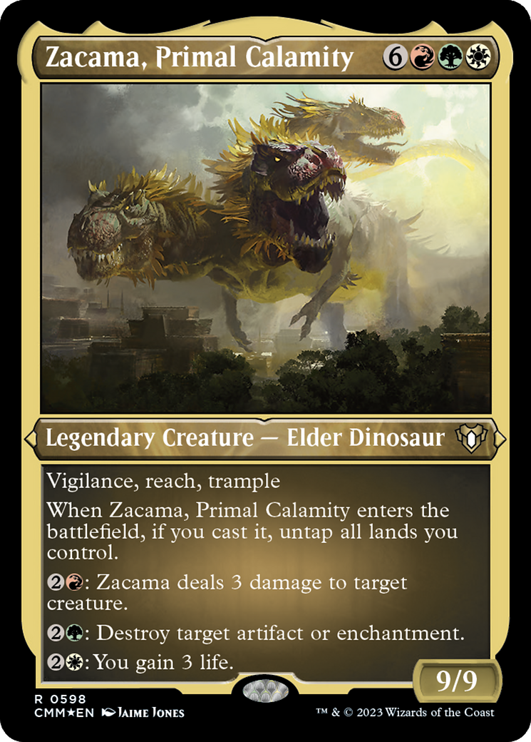 Zacama, Primal Calamity (Foil Etched) [Commander Masters] | Dumpster Cat Games