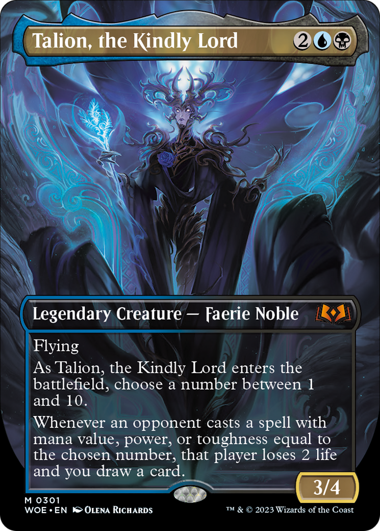 Talion, the Kindly Lord (Borderless Alternate Art) [Wilds of Eldraine] | Dumpster Cat Games