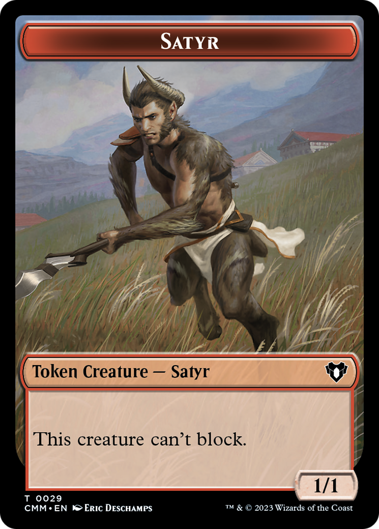 Satyr Token [Commander Masters Tokens] | Dumpster Cat Games