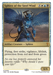 Sphinx of the Steel Wind (White Border) [Mystery Booster 2] | Dumpster Cat Games