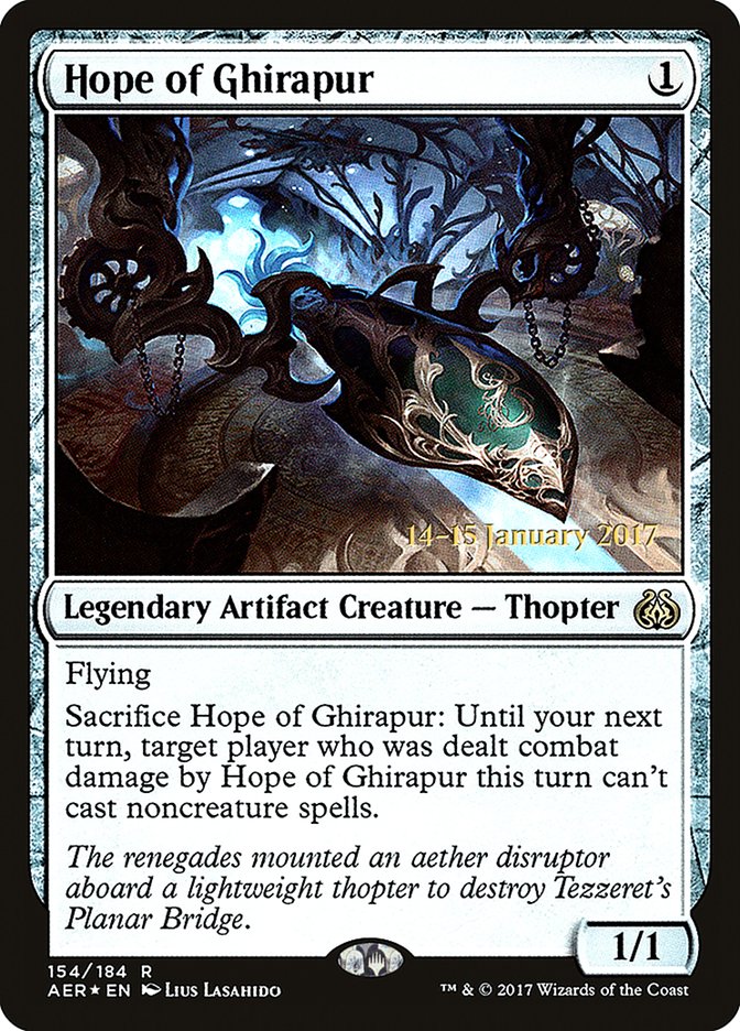 Hope of Ghirapur [Aether Revolt Prerelease Promos] | Dumpster Cat Games