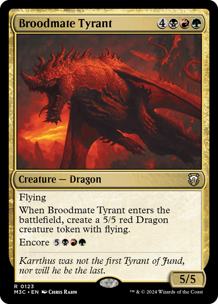 Broodmate Tyrant (Extended Art) (Ripple Foil) [Modern Horizons 3 Commander] | Dumpster Cat Games