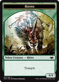 Rhino (013) // Spirit (016) Double-Sided Token [Modern Horizons Tokens] | Dumpster Cat Games