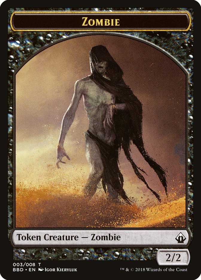 Zombie Token [Battlebond Tokens] | Dumpster Cat Games