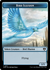 Spirit (0039) // Bird Illusion Double-Sided Token [Commander Masters Tokens] | Dumpster Cat Games