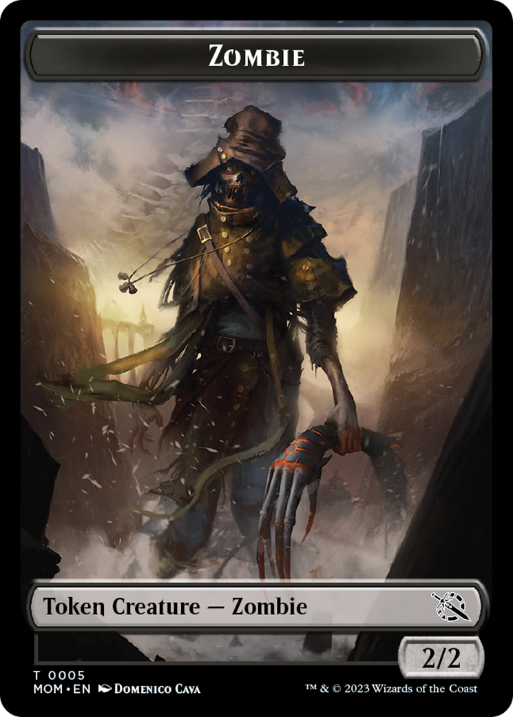 Monk // Zombie Double-Sided Token [March of the Machine Tokens] | Dumpster Cat Games