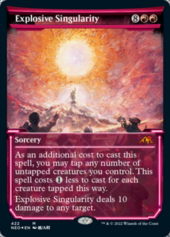 Explosive Singularity (Showcase) (Foil Etched) [Kamigawa: Neon Dynasty] | Dumpster Cat Games