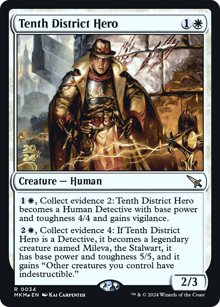 Tenth District Hero [Murders at Karlov Manor Prerelease Promos] | Dumpster Cat Games