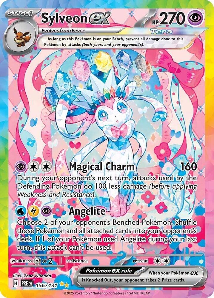 Sylveon ex (156/131) [Scarlet & Violet: Prismatic Evolutions] | Dumpster Cat Games