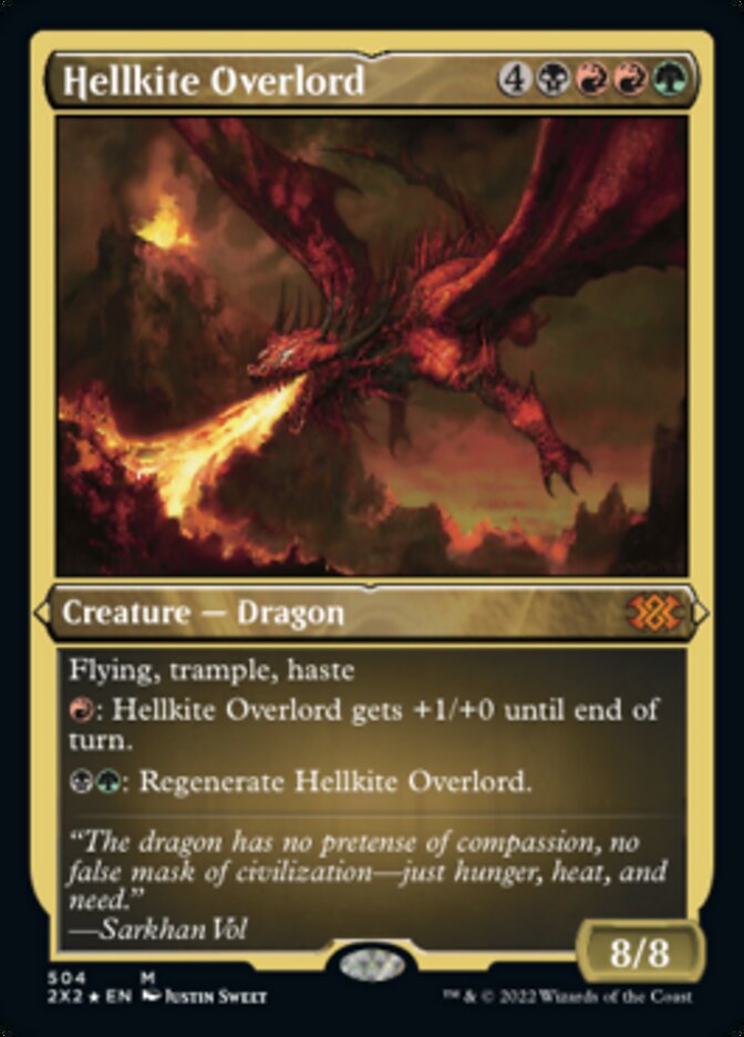 Hellkite Overlord (Foil Etched) [Double Masters 2022] | Dumpster Cat Games