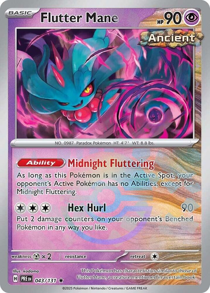 Flutter Mane (043/131) (Poke Ball Pattern) [Scarlet & Violet: Prismatic Evolutions] | Dumpster Cat Games