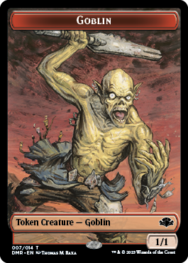 Goblin // Bird Double-Sided Token [Dominaria Remastered Tokens] | Dumpster Cat Games