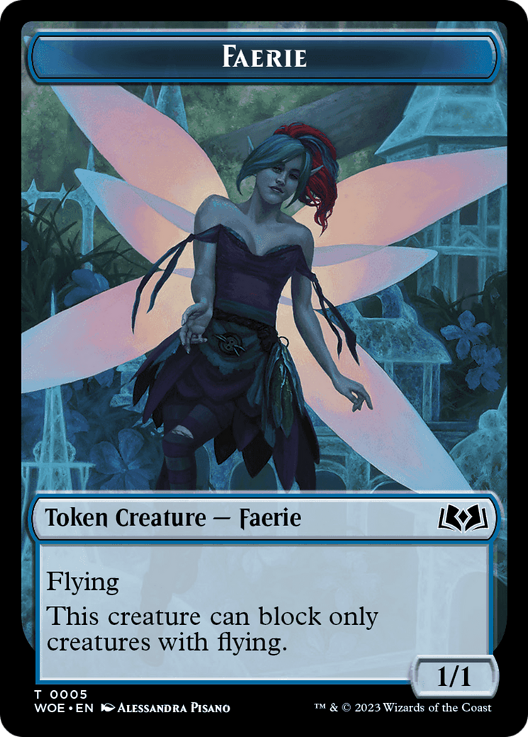 Faerie // Food (0013) Double-Sided Token [Wilds of Eldraine Tokens] | Dumpster Cat Games