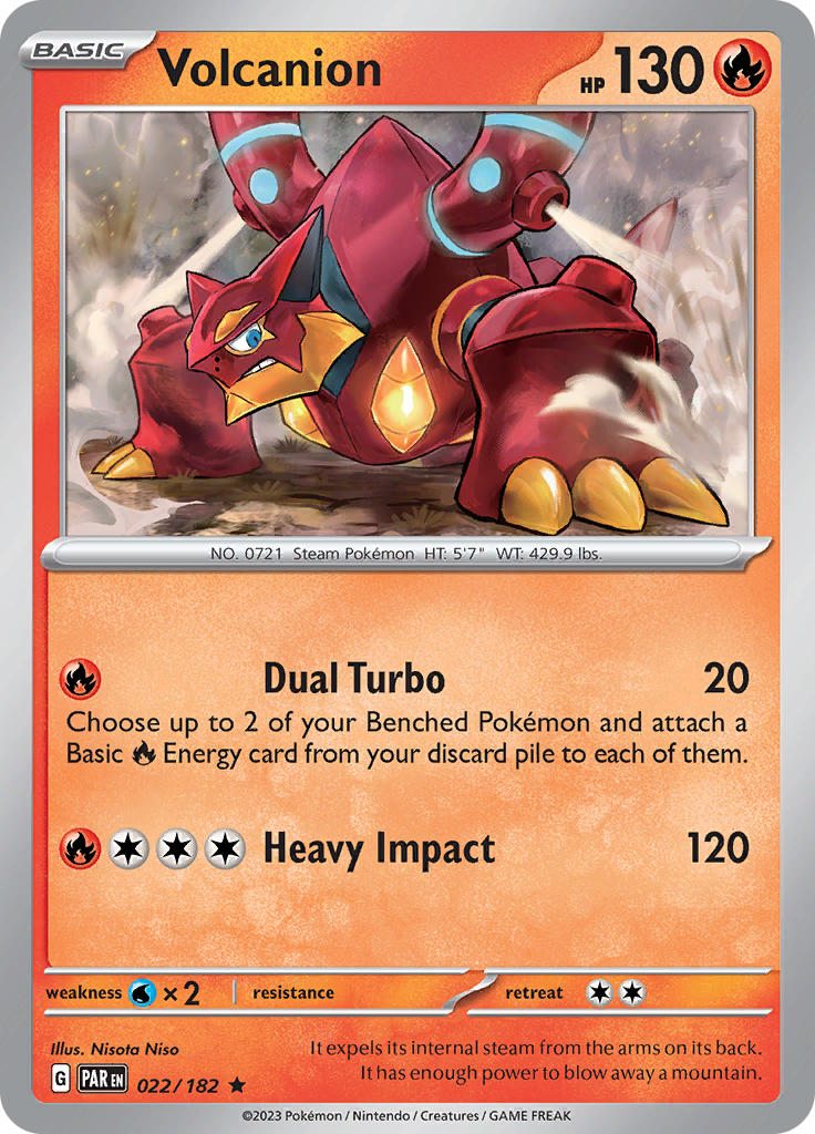 Volcanion (022/182) [Scarlet & Violet: Paradox Rift] | Dumpster Cat Games