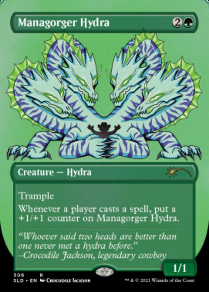 Managorger Hydra (Borderless) (Foil Etched) [Secret Lair Drop Series] | Dumpster Cat Games