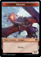 Eldrazi Spawn // Dragon (0021) Double-Sided Token [Commander Masters Tokens] | Dumpster Cat Games