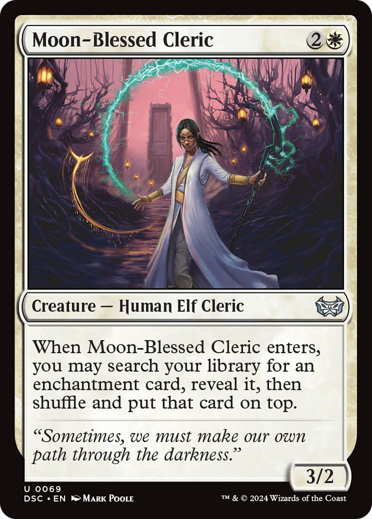 Moon-Blessed Cleric [Duskmourn: House of Horror Commander] | Dumpster Cat Games