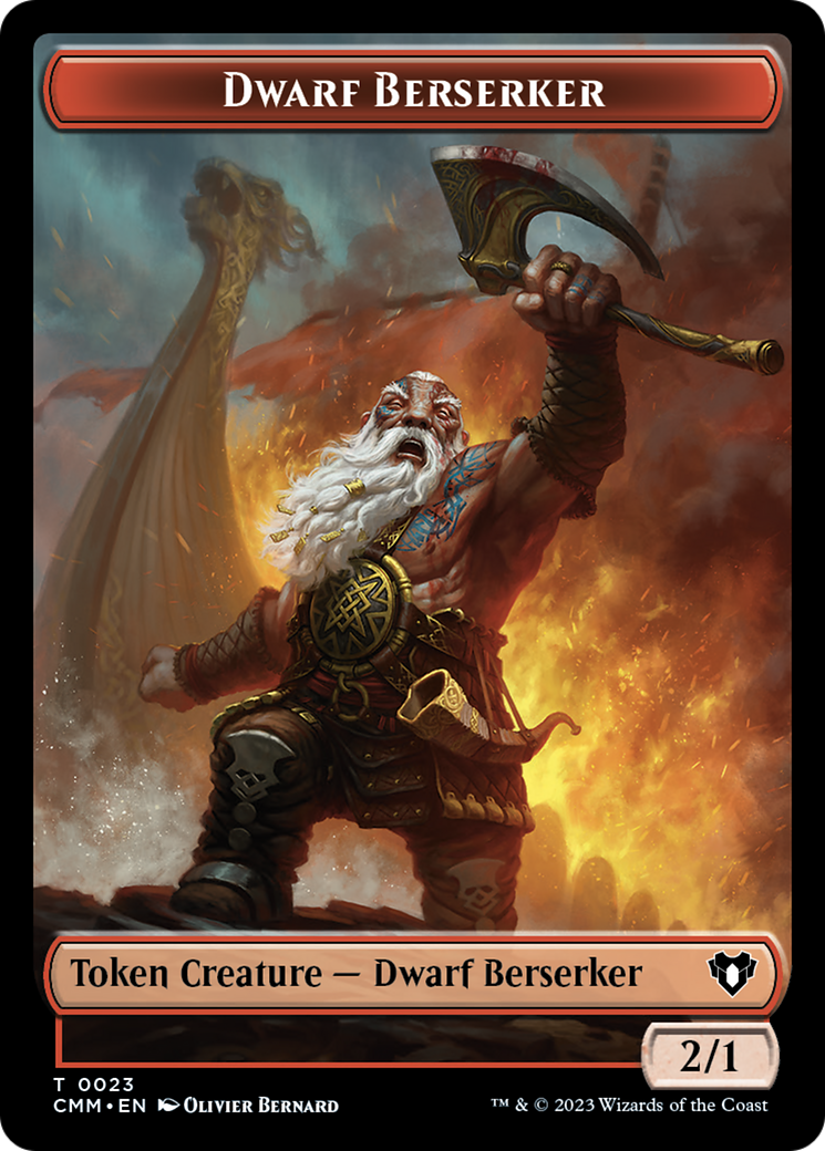 Dwarf Berserker Token [Commander Masters Tokens] | Dumpster Cat Games