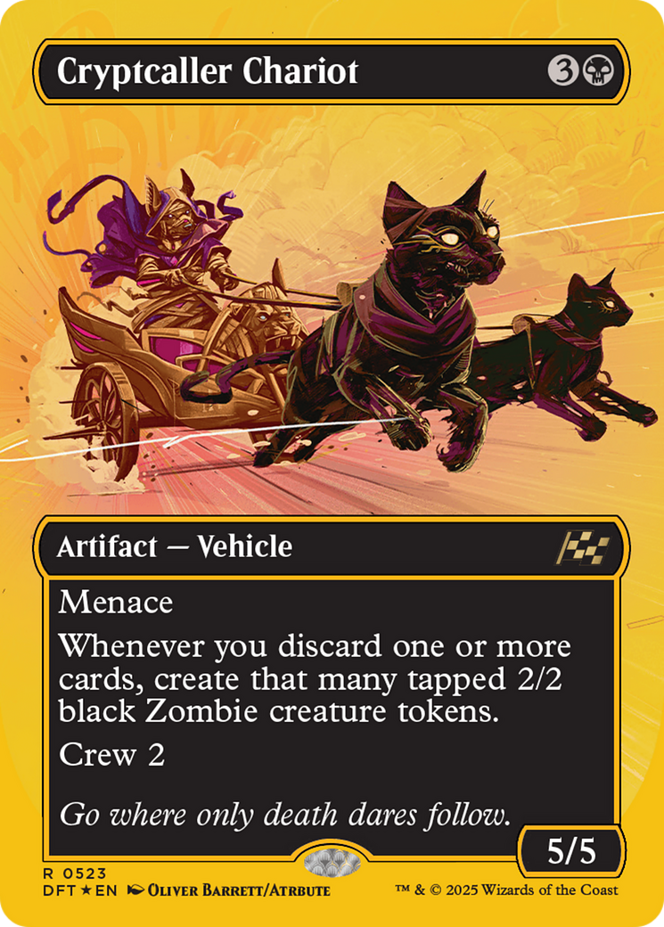 Cryptcaller Chariot (Borderless) (First-Place Foil) [Aetherdrift] | Dumpster Cat Games