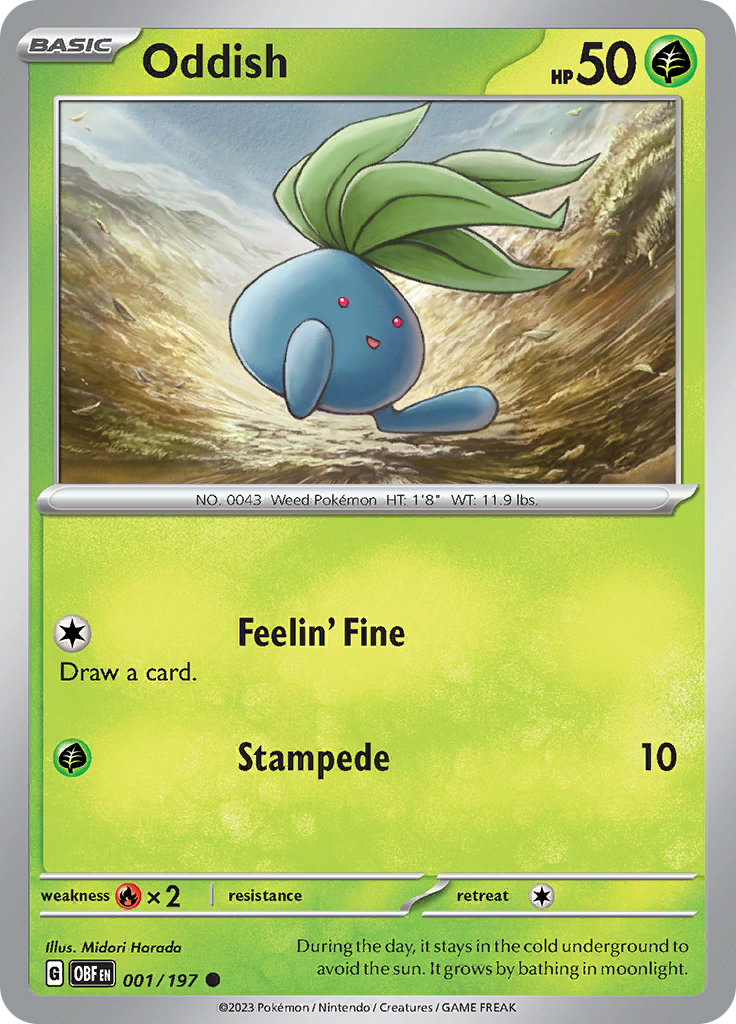 Oddish (001/197) [Scarlet & Violet: Obsidian Flames] | Dumpster Cat Games