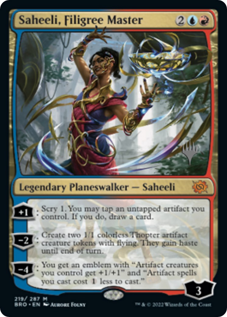 Saheeli, Filigree Master (Promo Pack) [The Brothers' War Promos] | Dumpster Cat Games